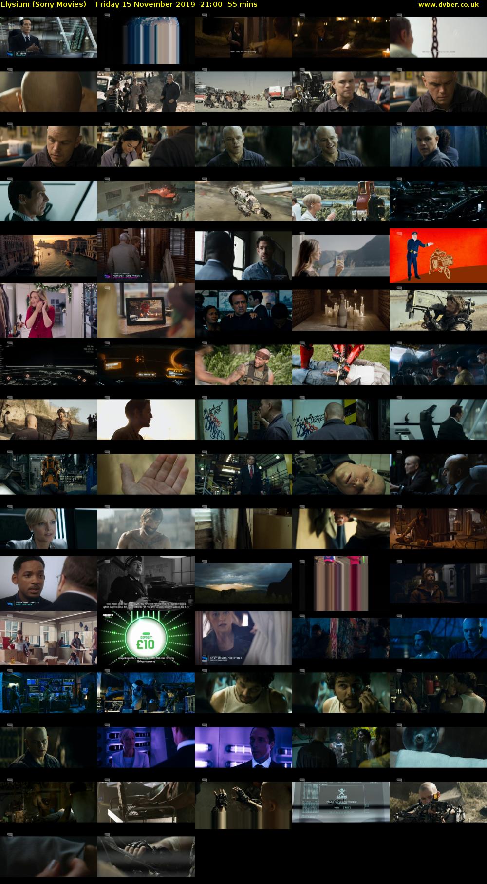 Elysium (Sony Movies) Friday 15 November 2019 21:00 - 21:55