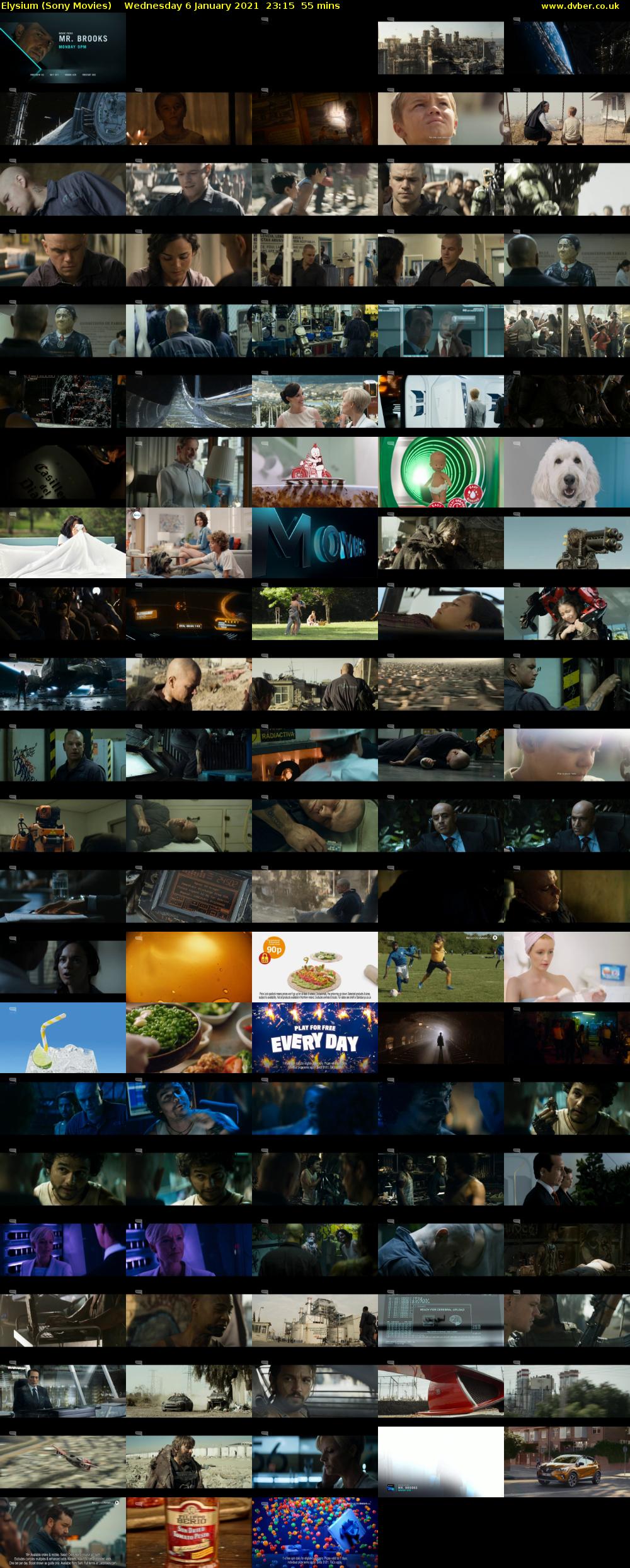 Elysium (Sony Movies) Wednesday 6 January 2021 23:15 - 00:10