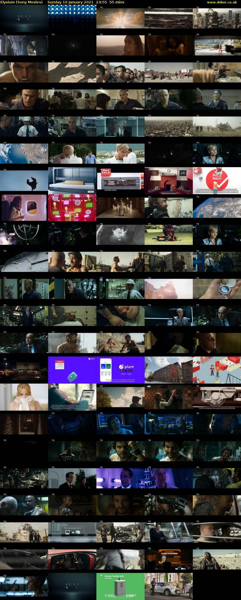 Elysium (Sony Movies) Sunday 10 January 2021 23:55 - 00:50