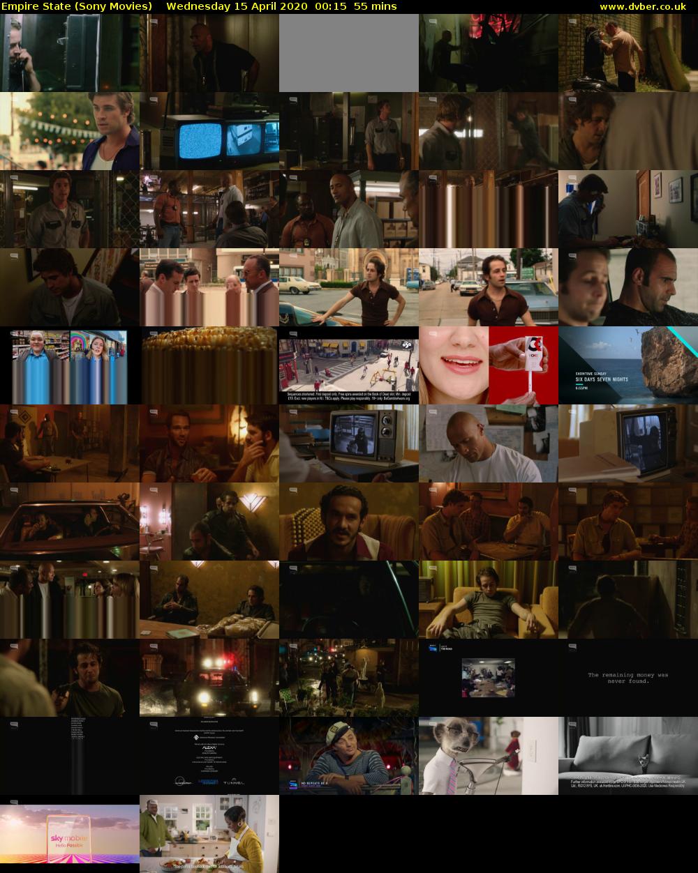 Empire State (Sony Movies) Wednesday 15 April 2020 00:15 - 01:10