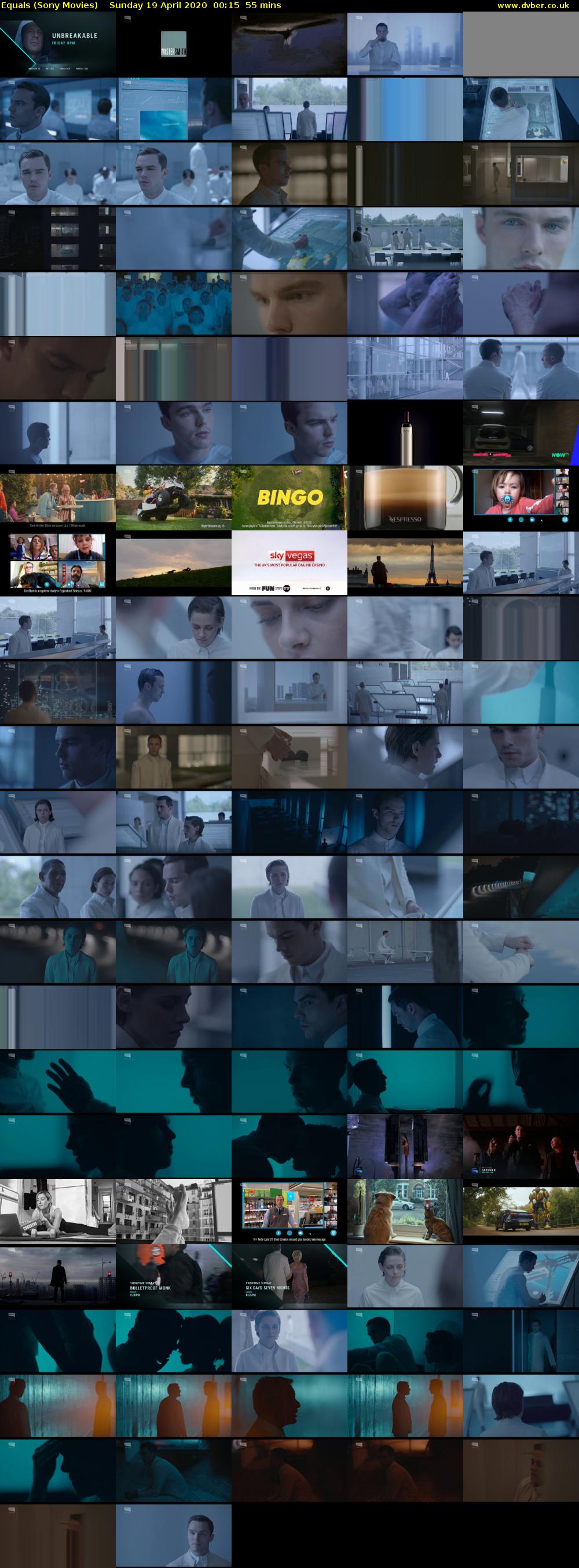Equals (Sony Movies) Sunday 19 April 2020 00:15 - 01:10