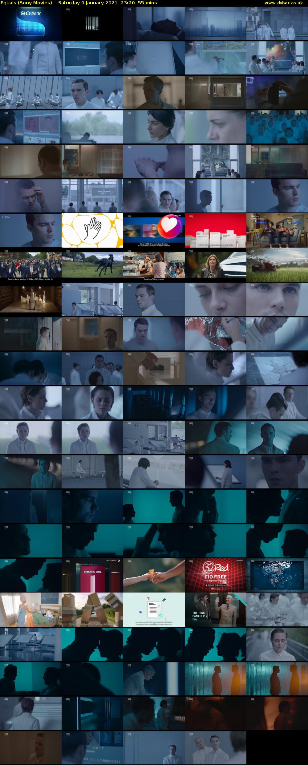 Equals (Sony Movies) Saturday 9 January 2021 23:20 - 00:15