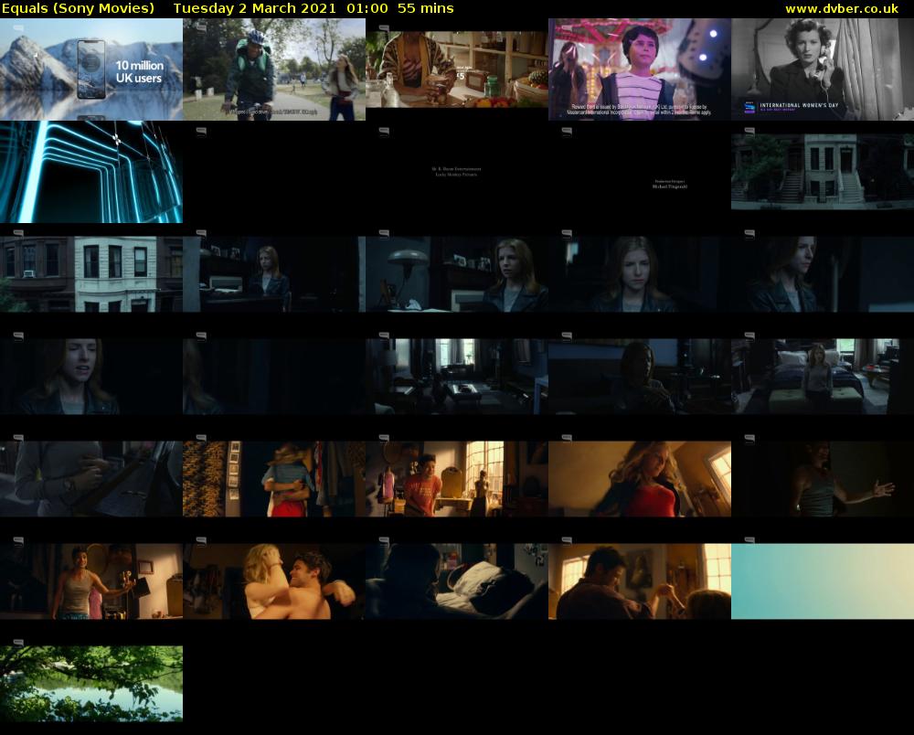 Equals (Sony Movies) Tuesday 2 March 2021 01:00 - 01:55
