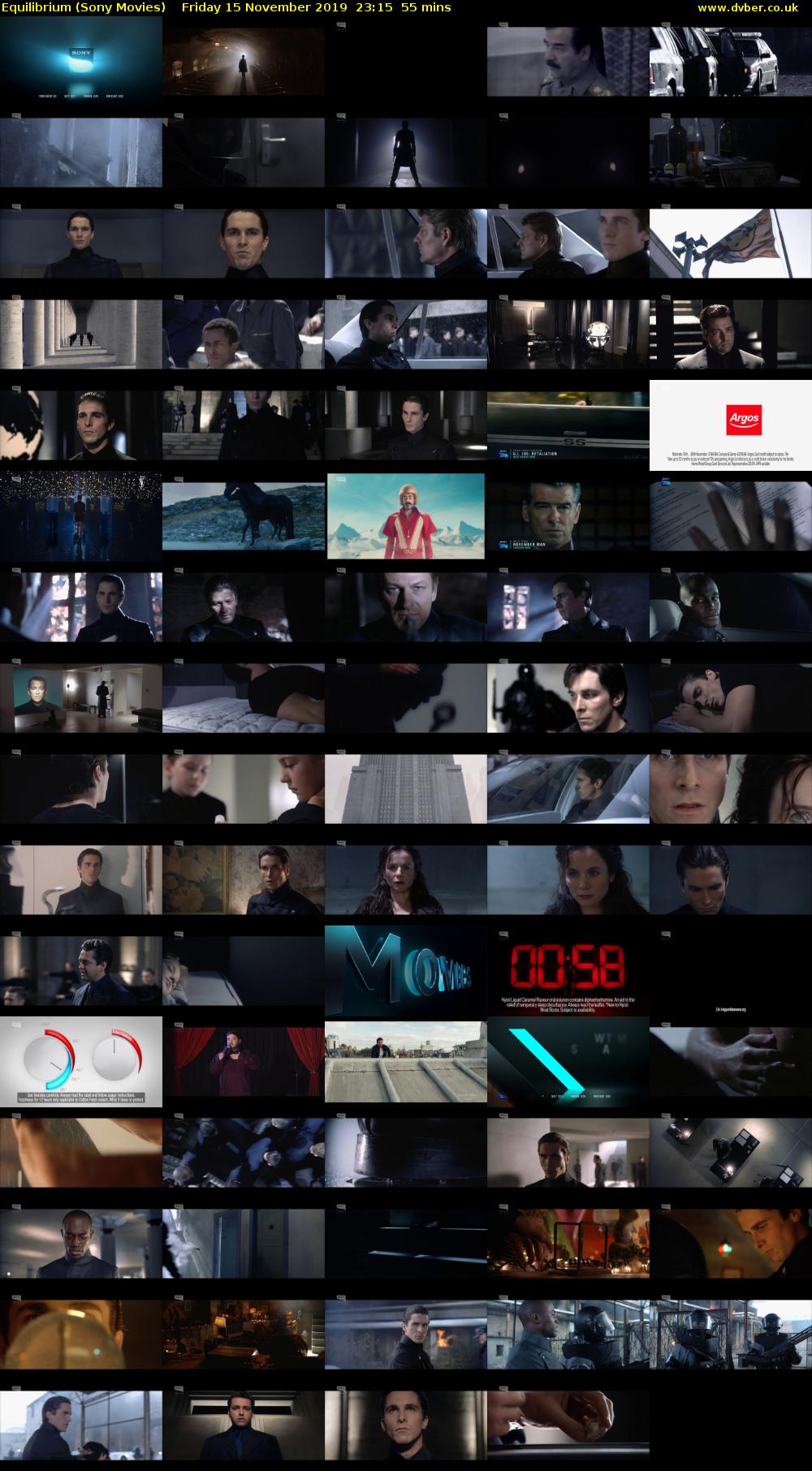 Equilibrium (Sony Movies) Friday 15 November 2019 23:15 - 00:10
