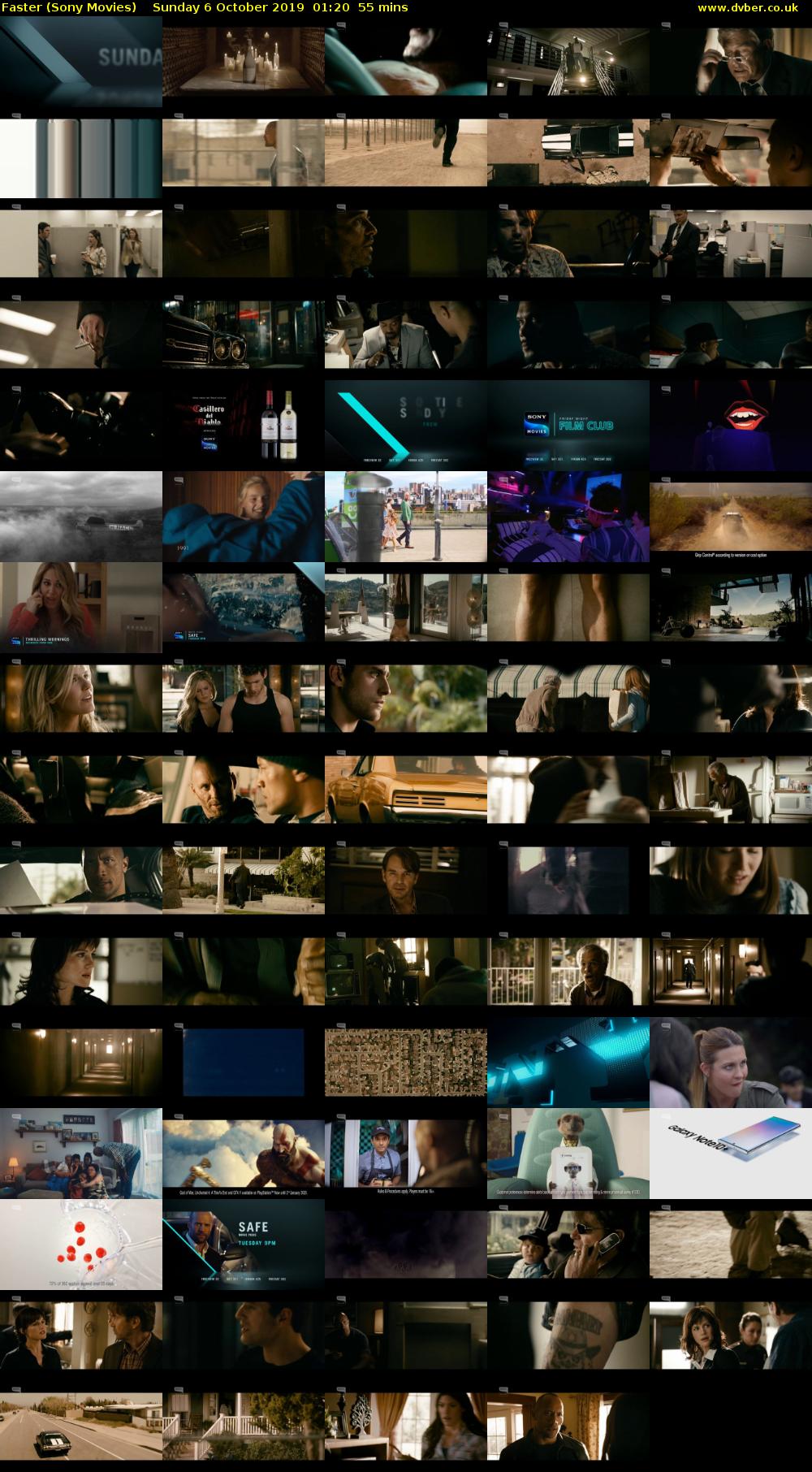 Faster (Sony Movies) Sunday 6 October 2019 01:20 - 02:15