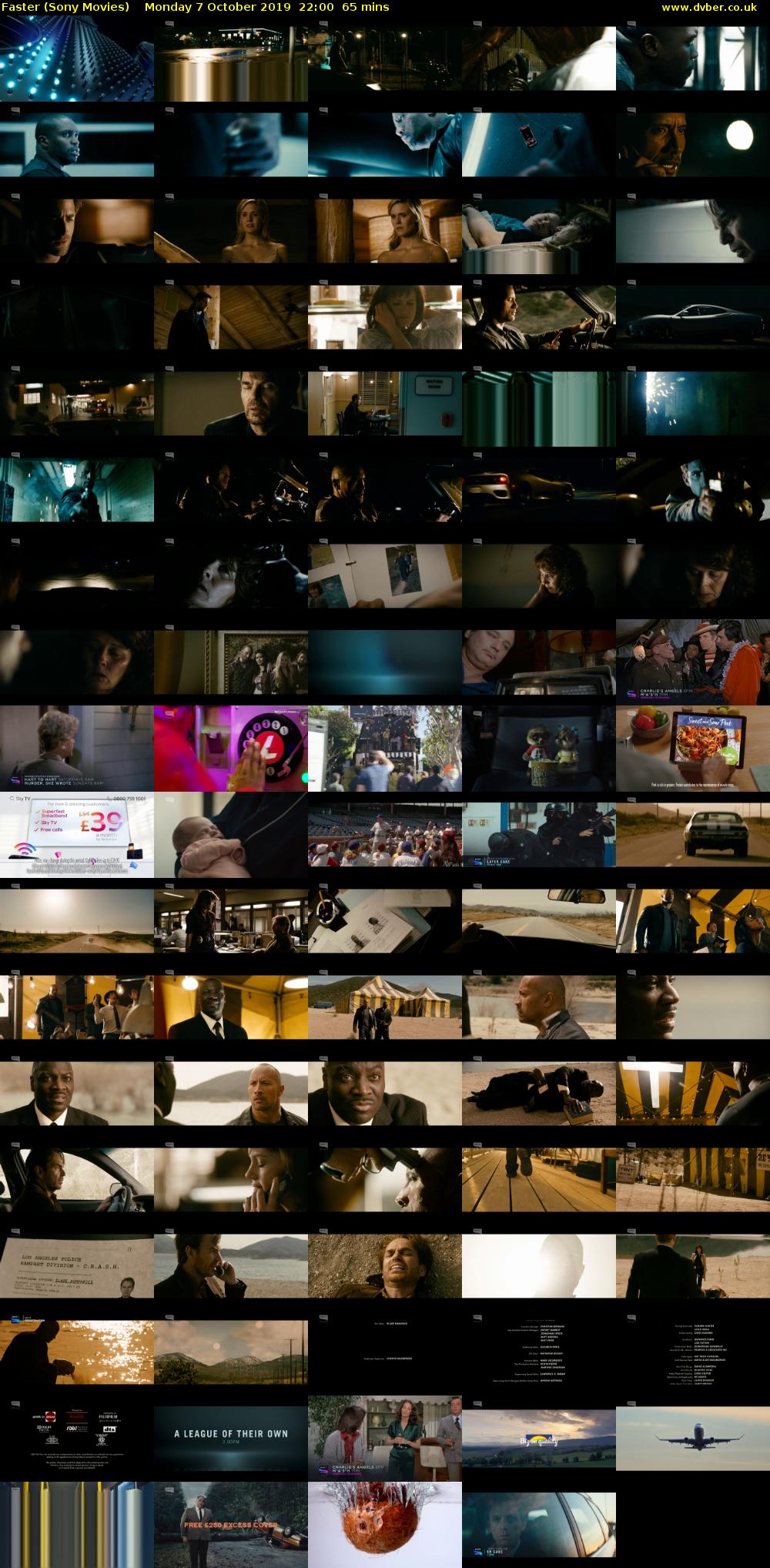 Faster (Sony Movies) Monday 7 October 2019 22:00 - 23:05