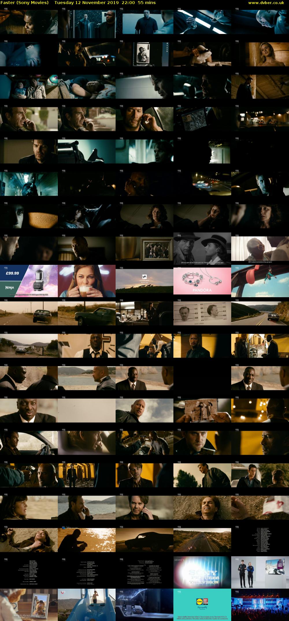 Faster (Sony Movies) Tuesday 12 November 2019 22:00 - 22:55