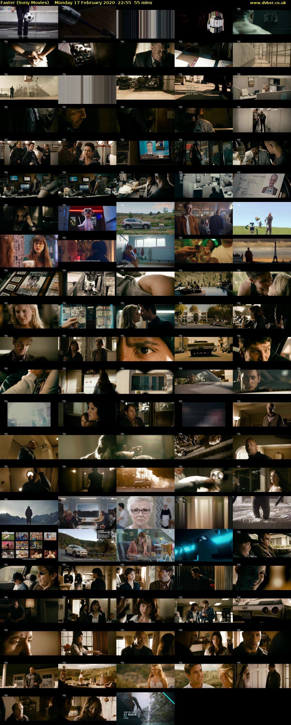 Faster (Sony Movies) Monday 17 February 2020 22:55 - 23:50