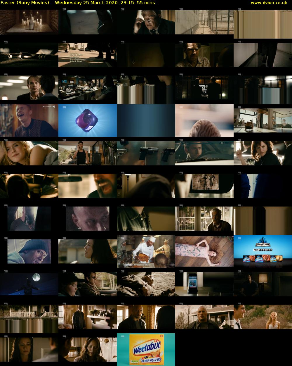 Faster (Sony Movies) Wednesday 25 March 2020 23:15 - 00:10