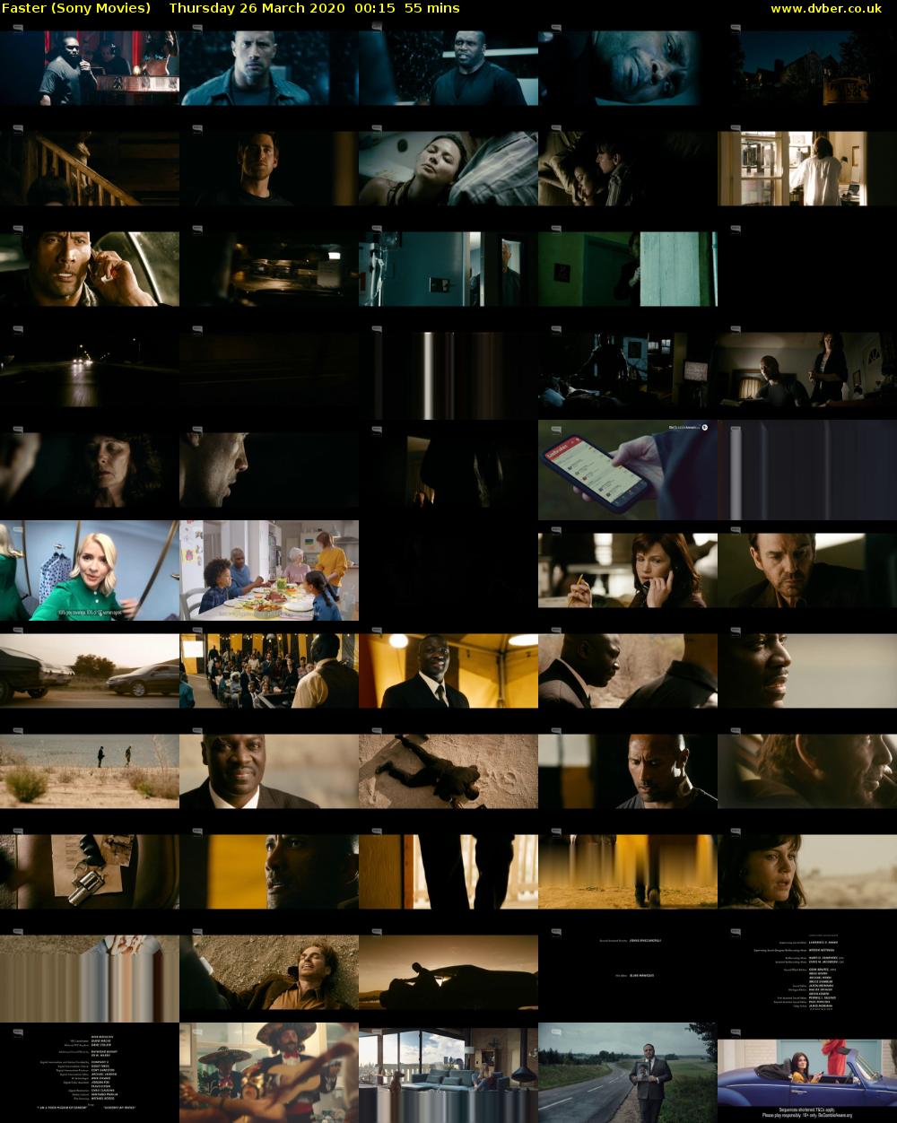 Faster (Sony Movies) Thursday 26 March 2020 00:15 - 01:10
