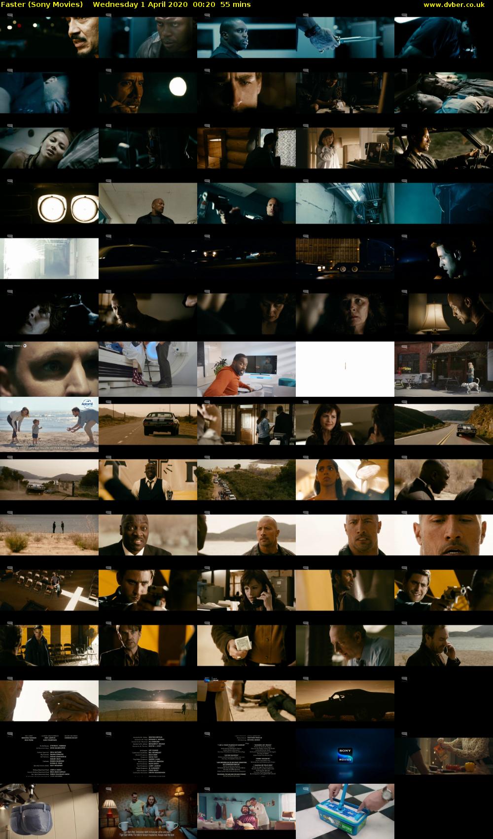 Faster (Sony Movies) Wednesday 1 April 2020 00:20 - 01:15