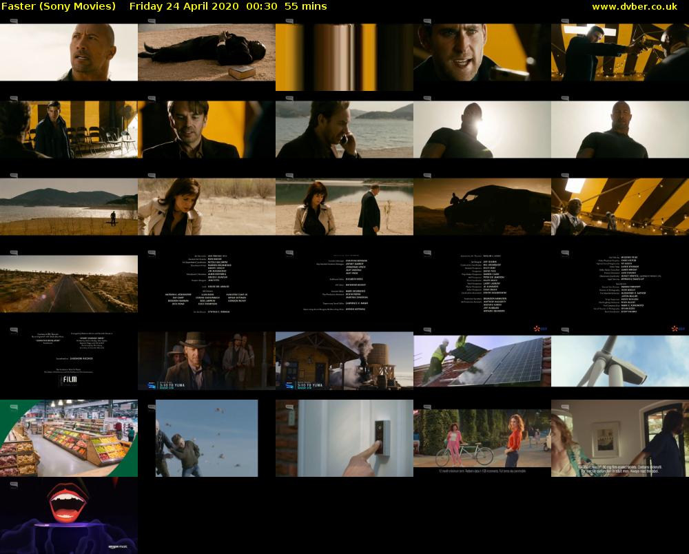 Faster (Sony Movies) Friday 24 April 2020 00:30 - 01:25