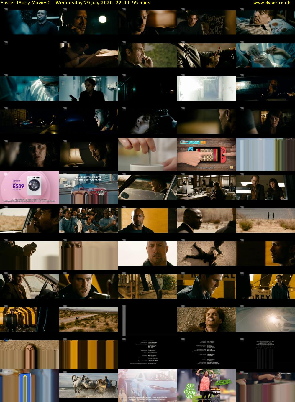Faster (Sony Movies) Wednesday 29 July 2020 22:00 - 22:55
