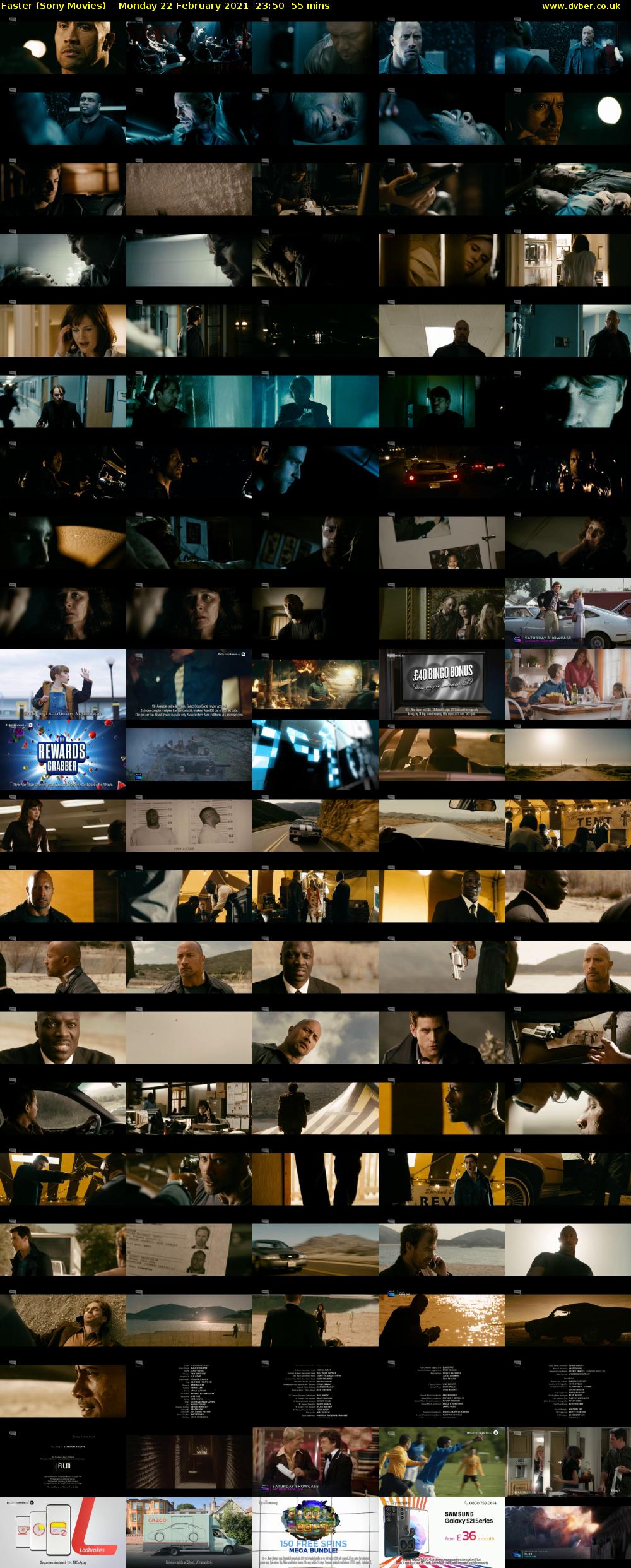 Faster (Sony Movies) Monday 22 February 2021 23:50 - 00:45