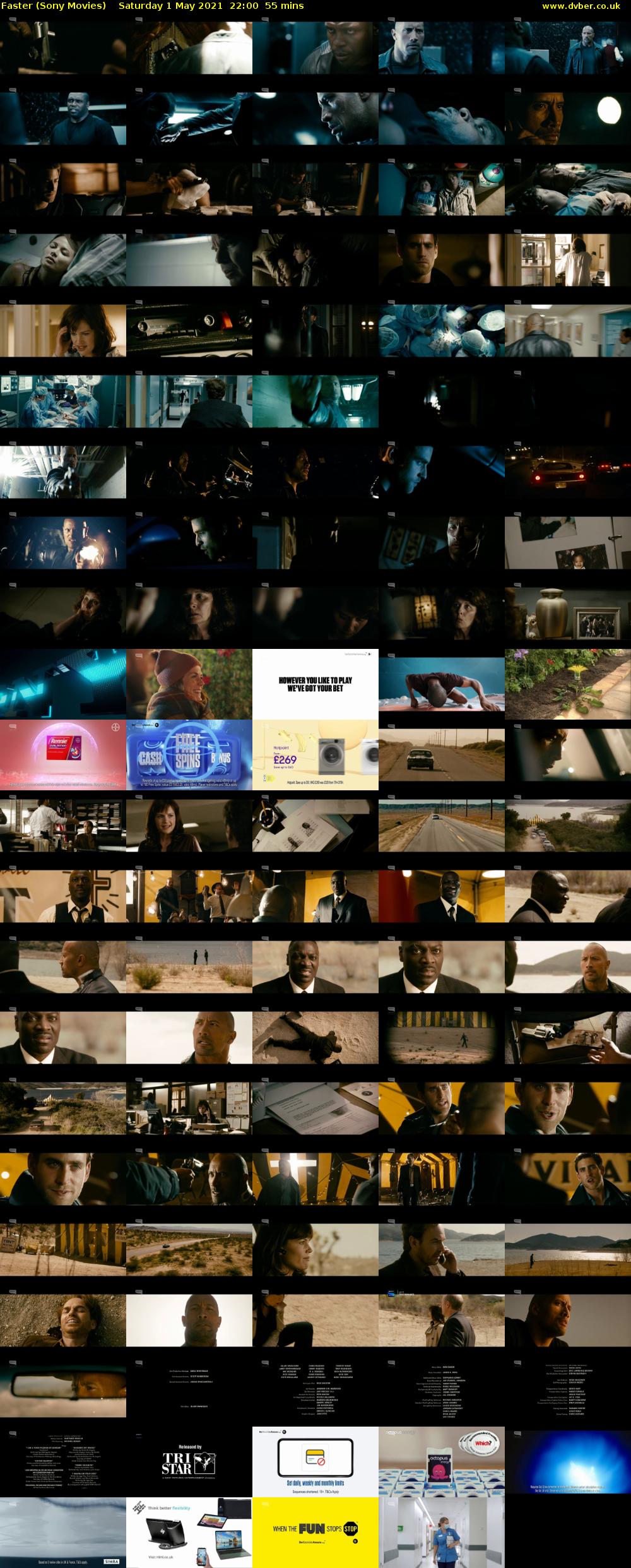 Faster (Sony Movies) Saturday 1 May 2021 22:00 - 22:55