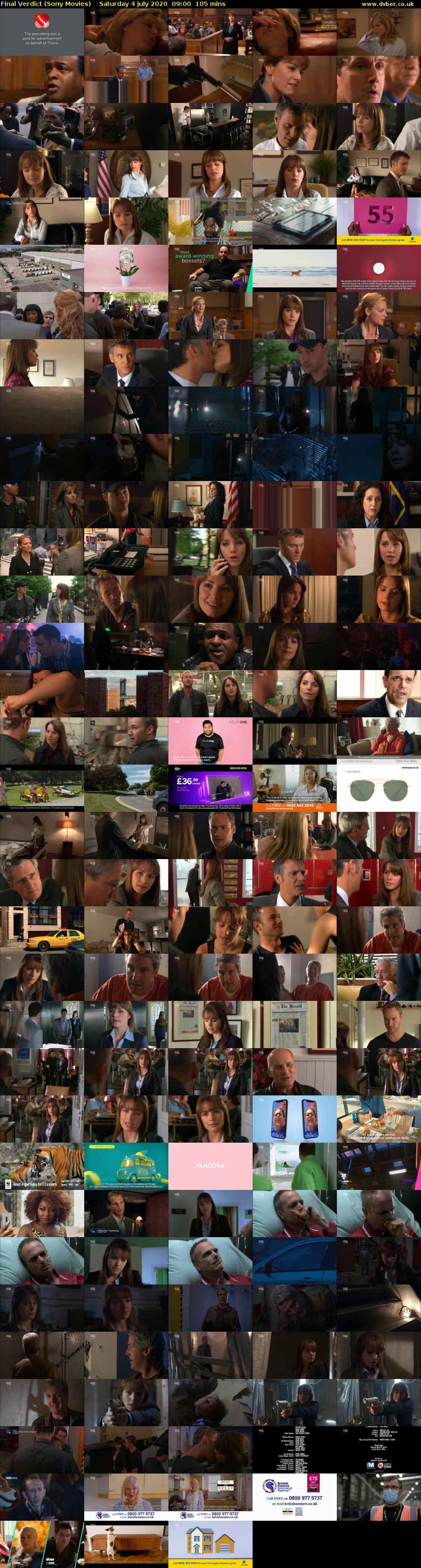 Final Verdict (Sony Movies) Saturday 4 July 2020 09:00 - 10:45