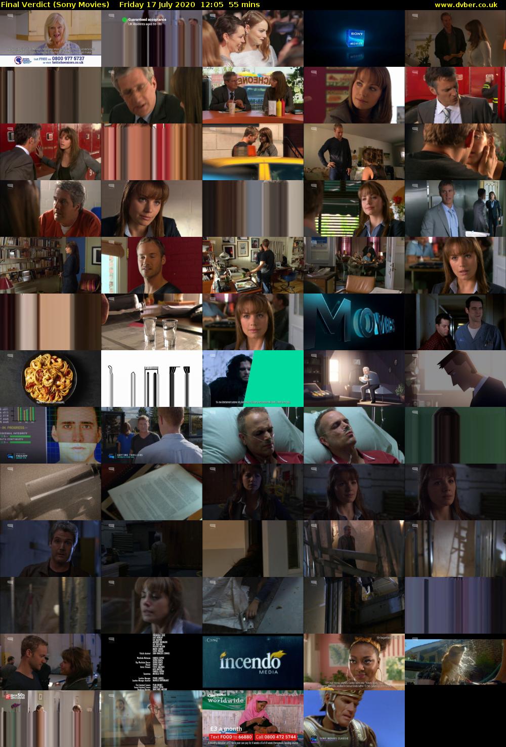 Final Verdict (Sony Movies) Friday 17 July 2020 12:05 - 13:00