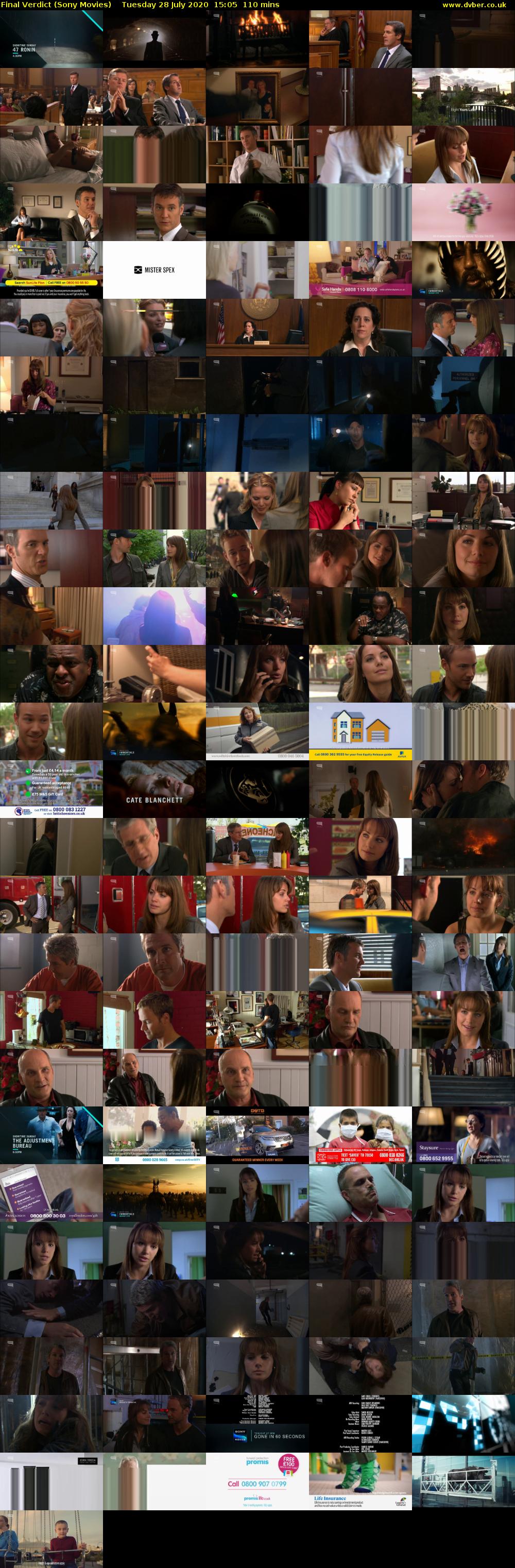 Final Verdict (Sony Movies) Tuesday 28 July 2020 15:05 - 16:55