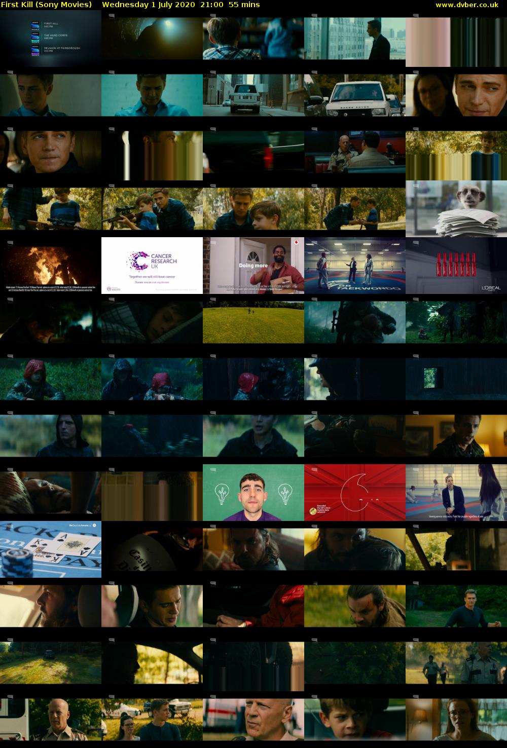 First Kill (Sony Movies) Wednesday 1 July 2020 21:00 - 21:55