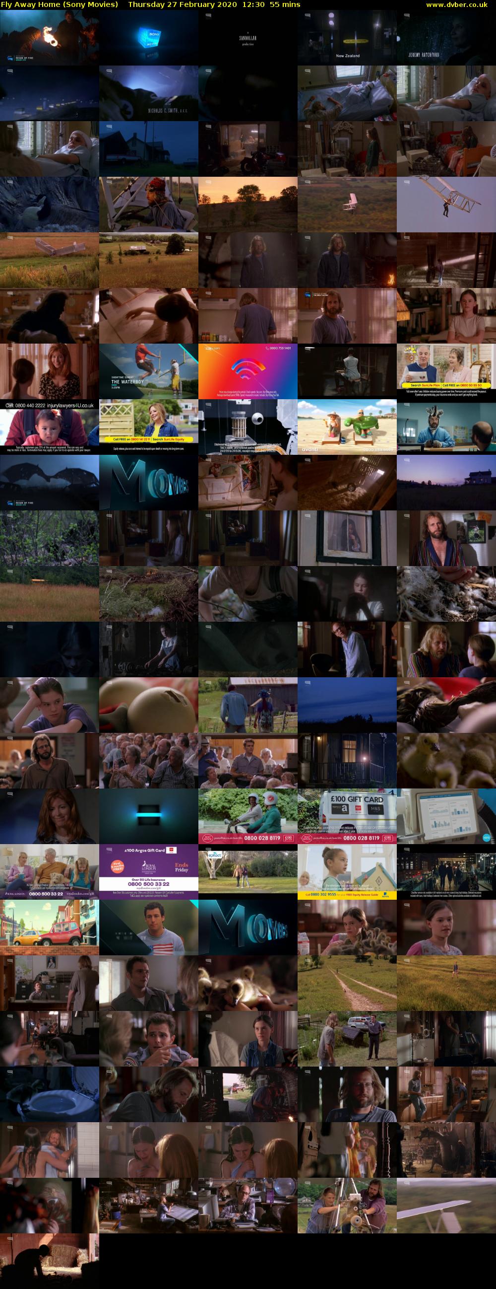 Fly Away Home (Sony Movies) Thursday 27 February 2020 12:30 - 13:25