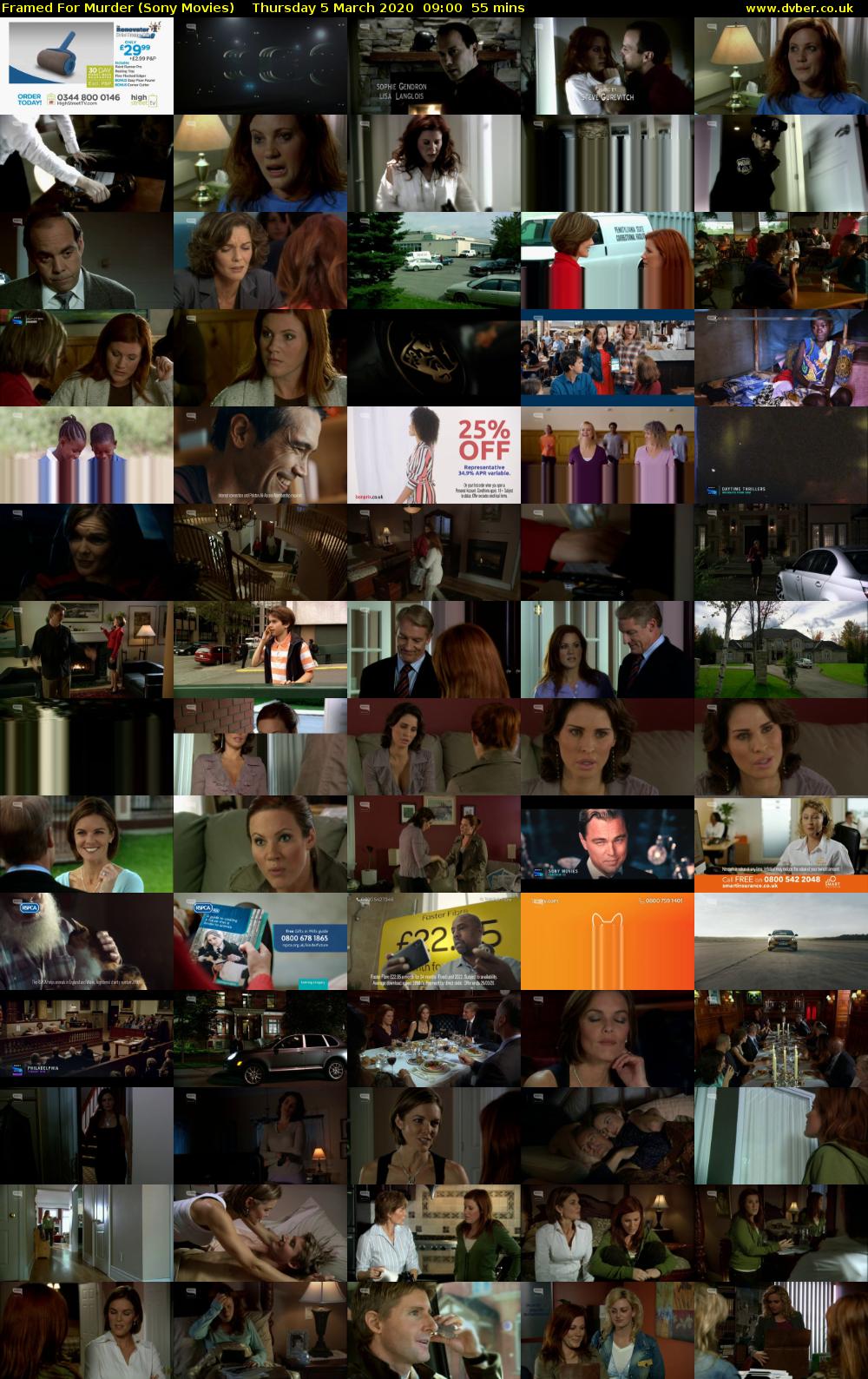 Framed For Murder (Sony Movies) Thursday 5 March 2020 09:00 - 09:55