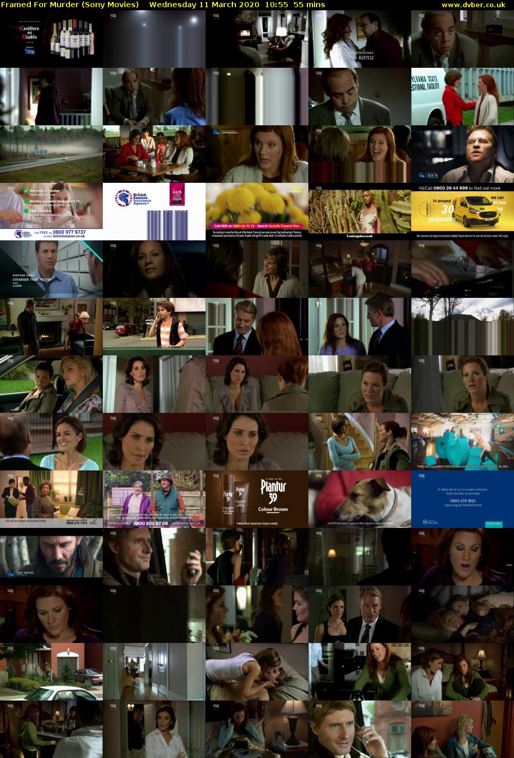 Framed For Murder (Sony Movies) Wednesday 11 March 2020 10:55 - 11:50