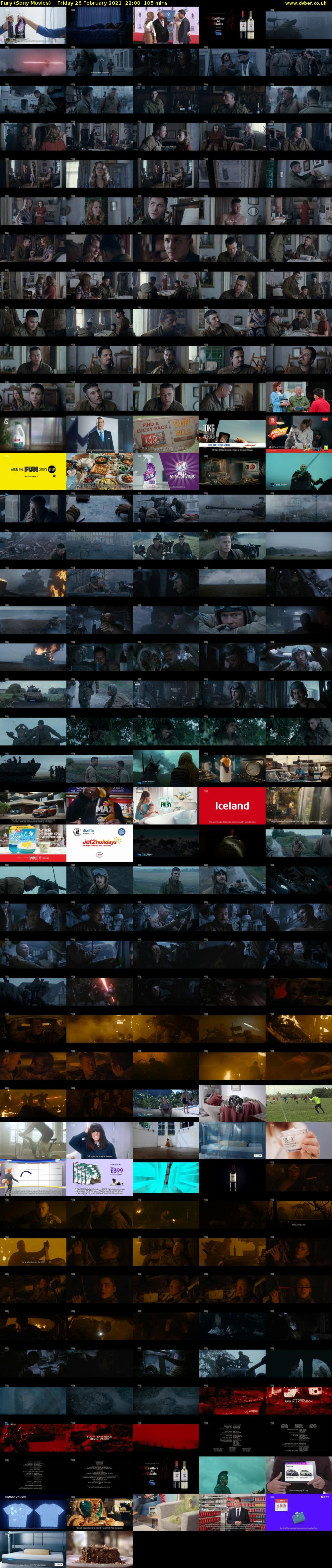 Fury (Sony Movies) Friday 26 February 2021 22:00 - 23:45