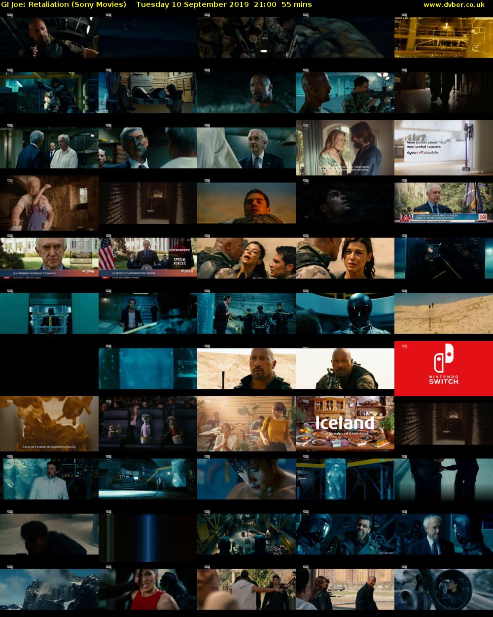 GI Joe: Retaliation (Sony Movies) Tuesday 10 September 2019 21:00 - 21:55