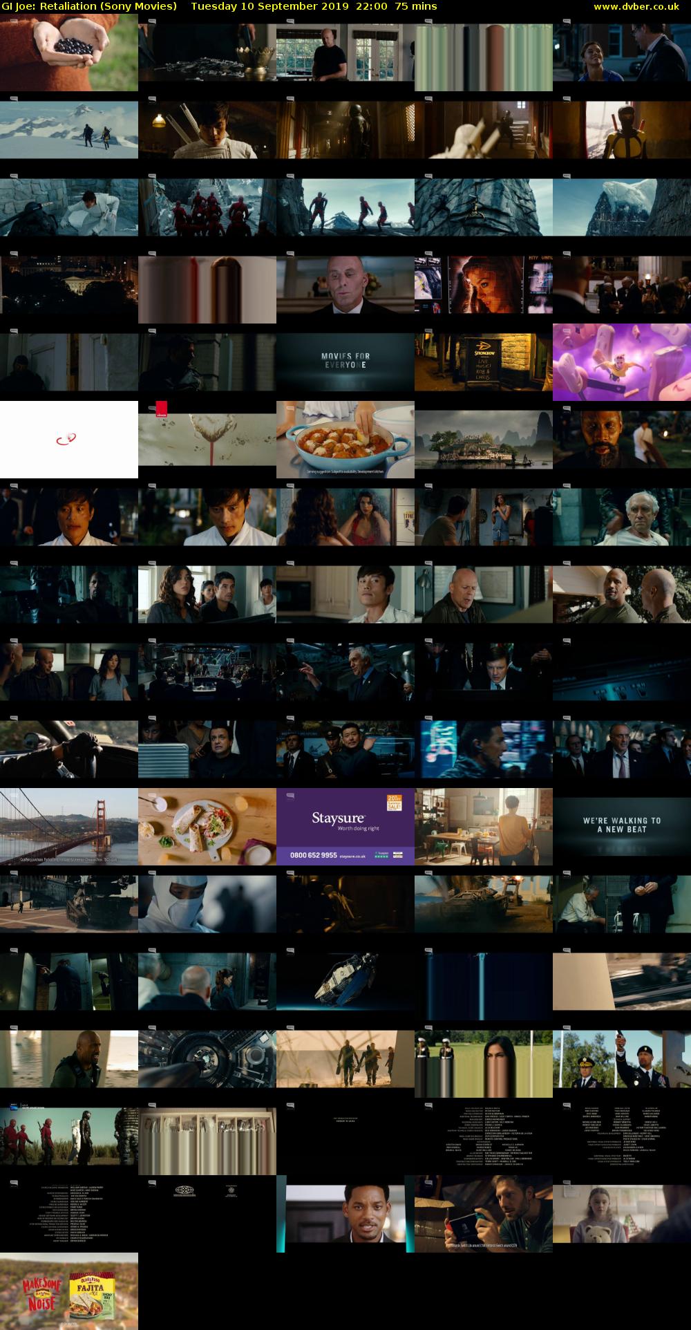 GI Joe: Retaliation (Sony Movies) Tuesday 10 September 2019 22:00 - 23:15