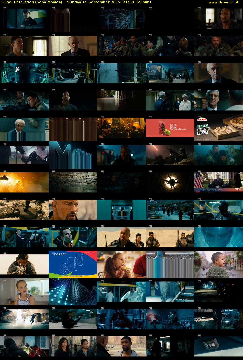 GI Joe: Retaliation (Sony Movies) Sunday 15 September 2019 21:00 - 21:55
