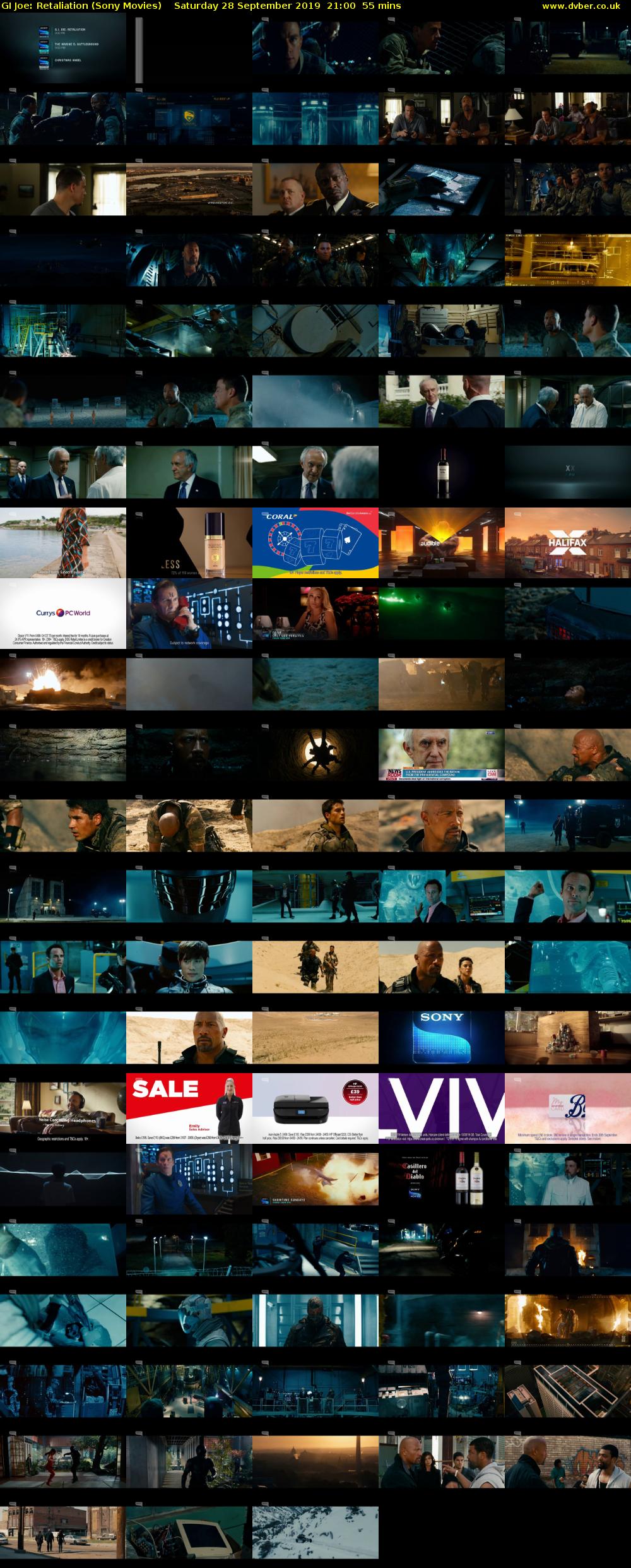 GI Joe: Retaliation (Sony Movies) Saturday 28 September 2019 21:00 - 21:55