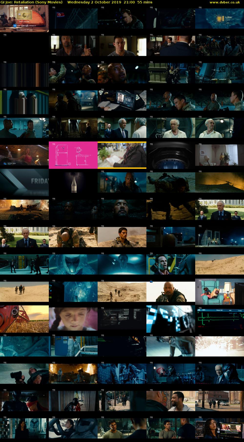 GI Joe: Retaliation (Sony Movies) Wednesday 2 October 2019 21:00 - 21:55