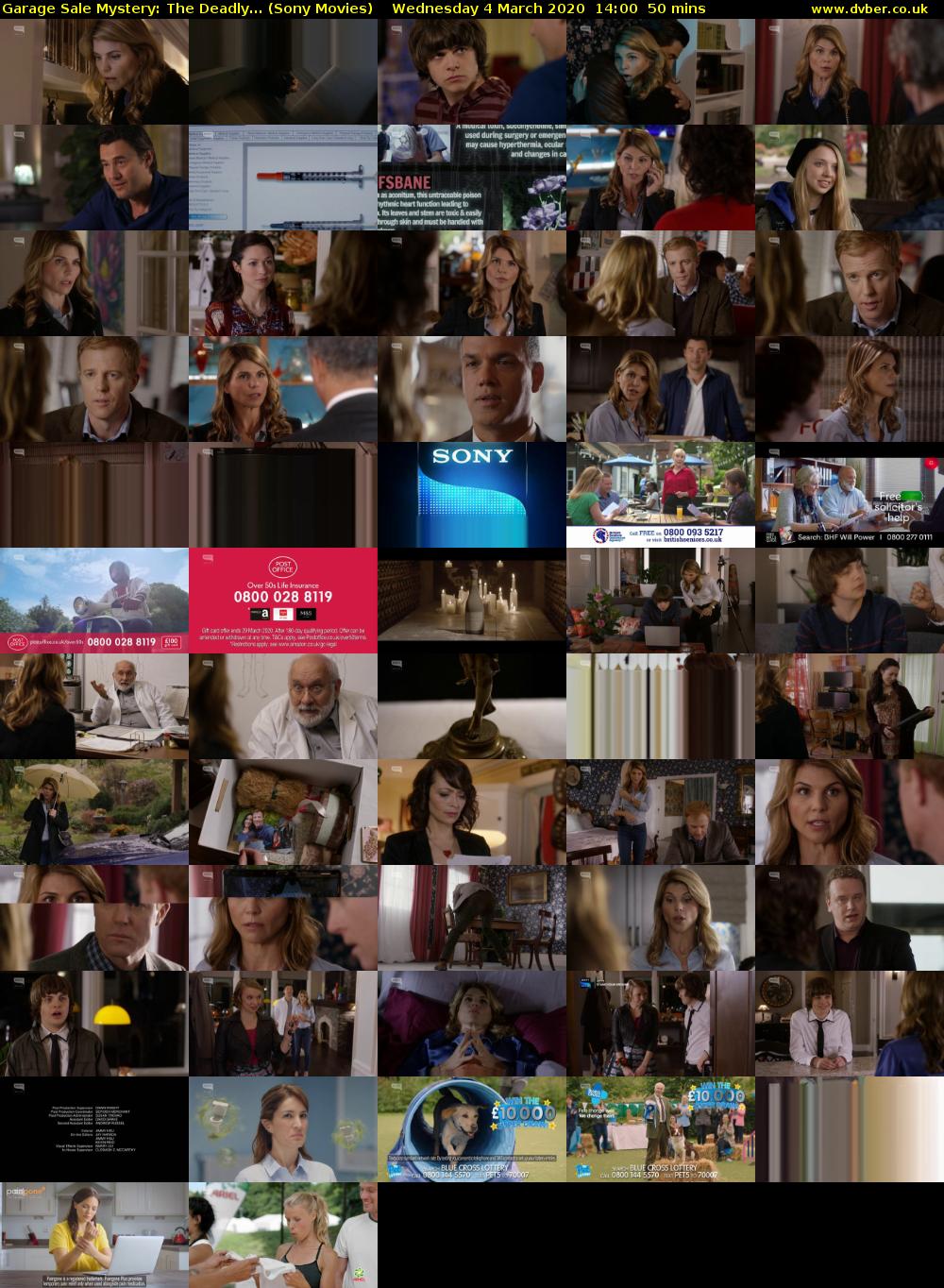 Garage Sale Mystery: The Deadly... (Sony Movies) Wednesday 4 March 2020 14:00 - 14:50