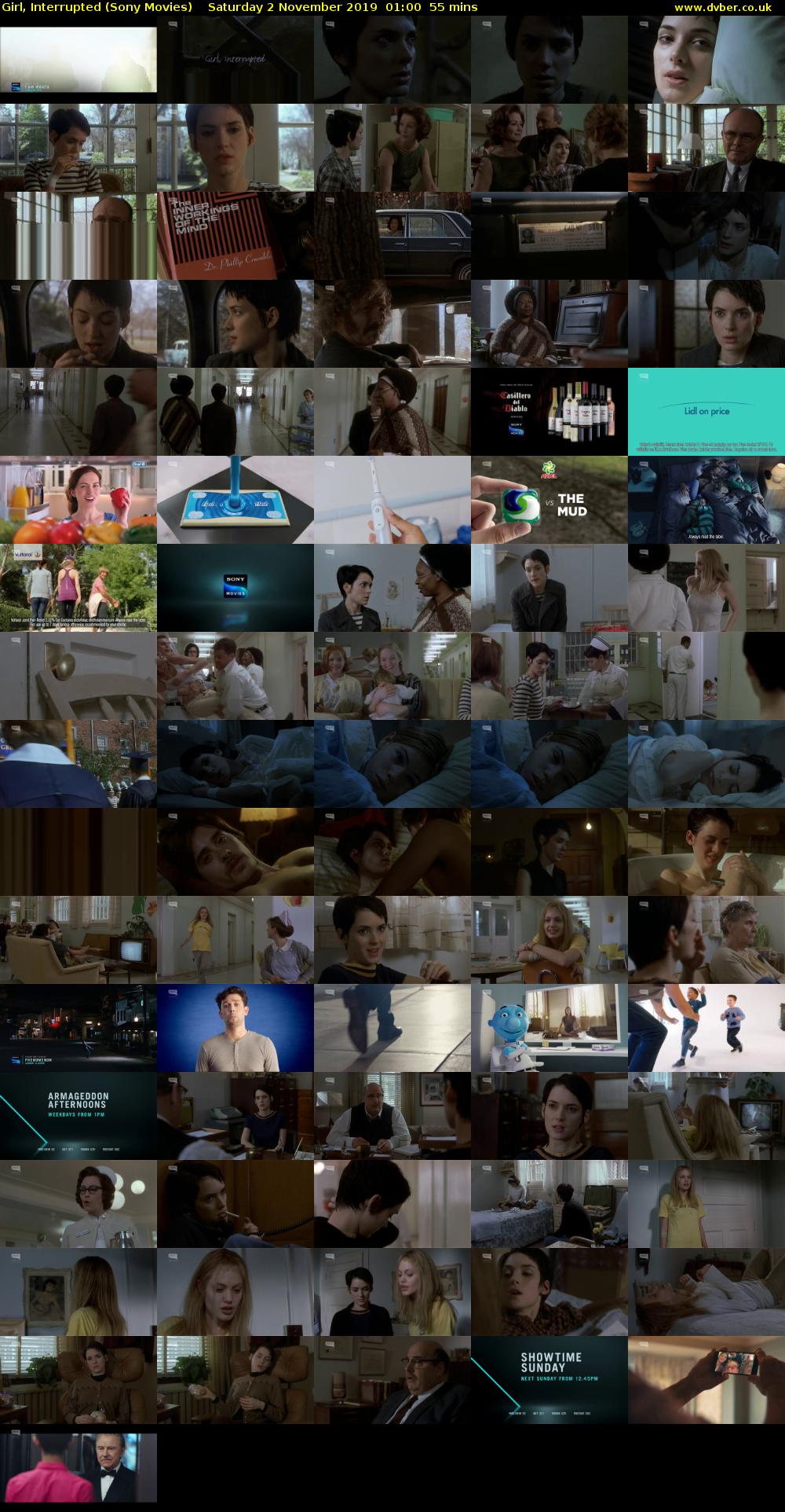 Girl, Interrupted (Sony Movies) Saturday 2 November 2019 01:00 - 01:55