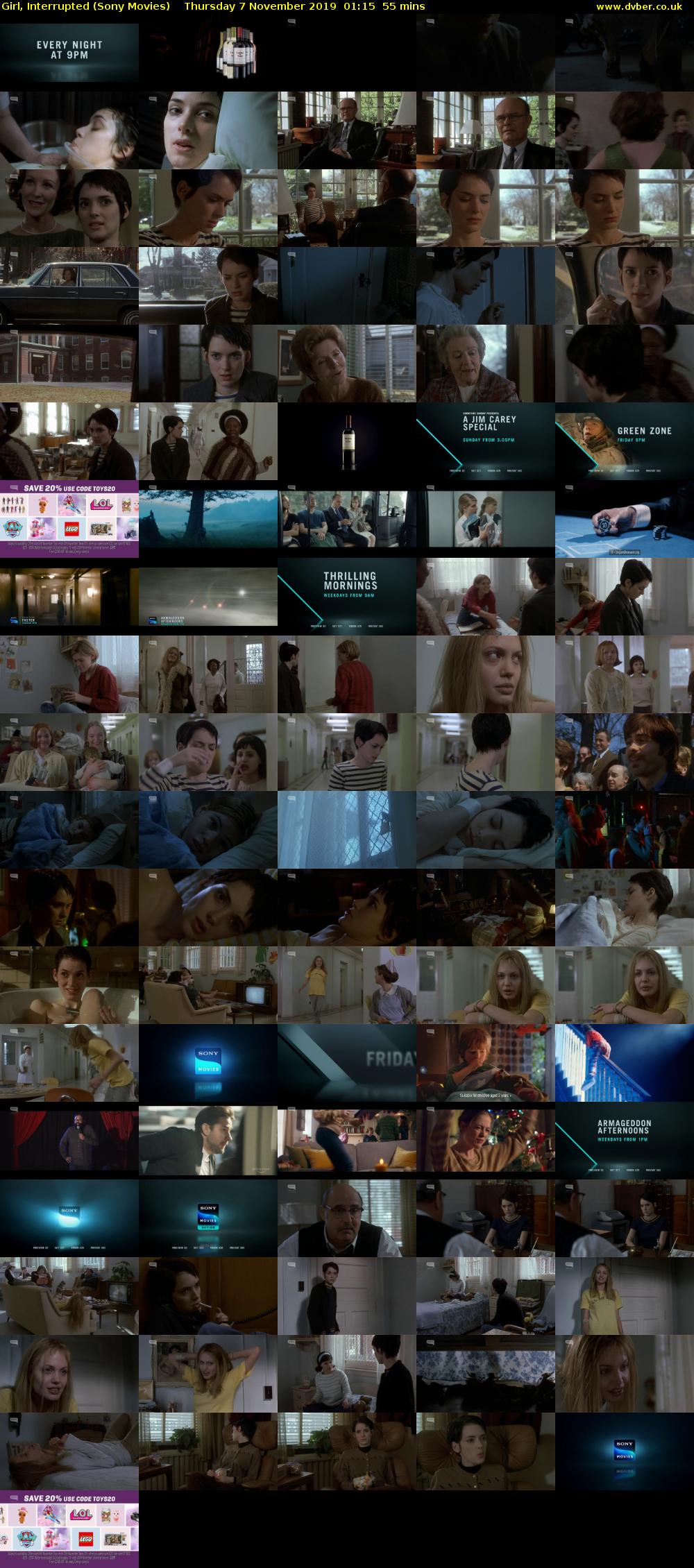 Girl, Interrupted (Sony Movies) Thursday 7 November 2019 01:15 - 02:10
