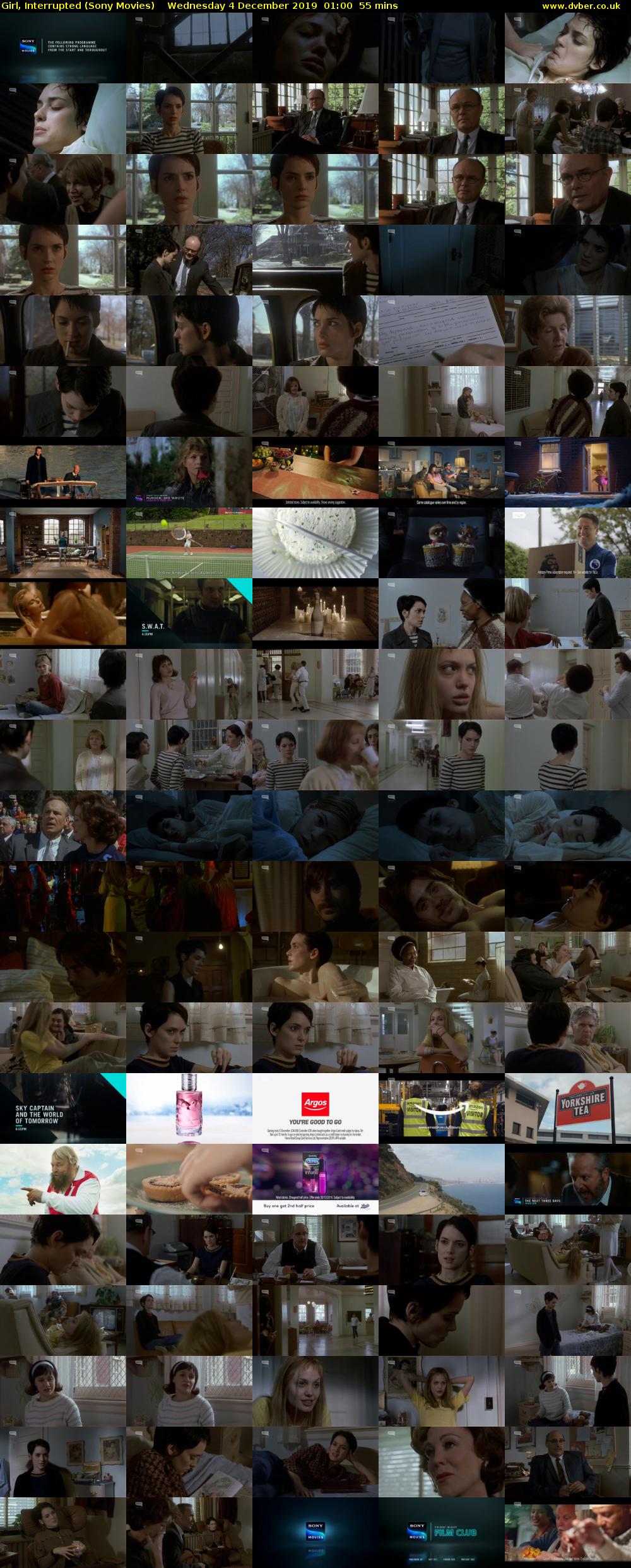 Girl, Interrupted (Sony Movies) Wednesday 4 December 2019 01:00 - 01:55