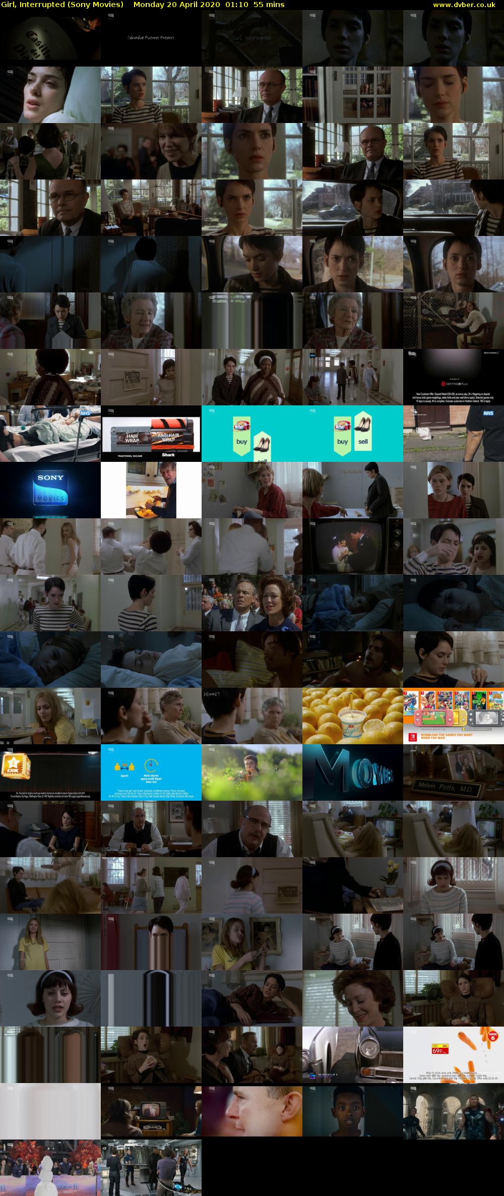 Girl, Interrupted (Sony Movies) Monday 20 April 2020 01:10 - 02:05