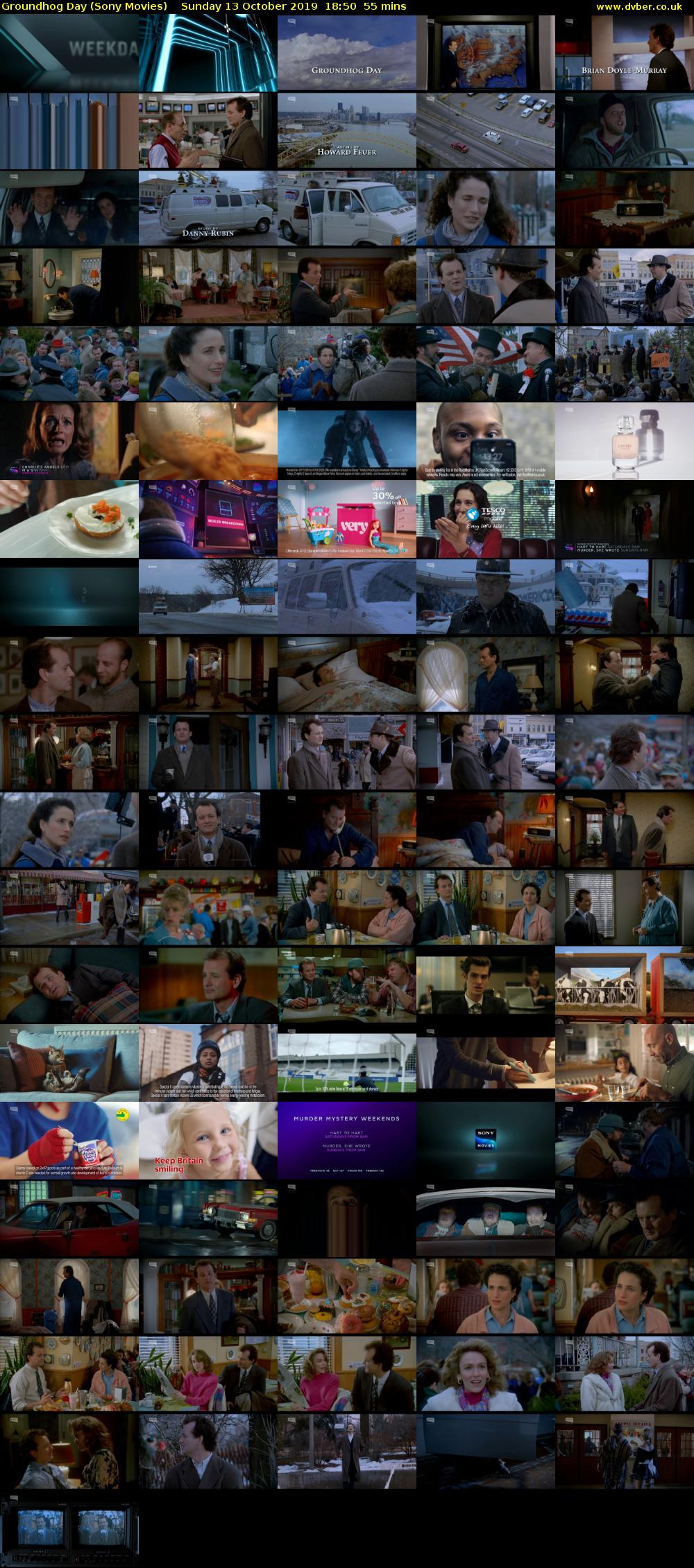 Groundhog Day (Sony Movies) Sunday 13 October 2019 18:50 - 19:45