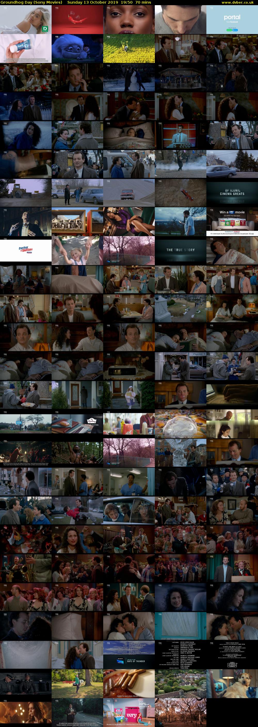 Groundhog Day (Sony Movies) Sunday 13 October 2019 19:50 - 21:00