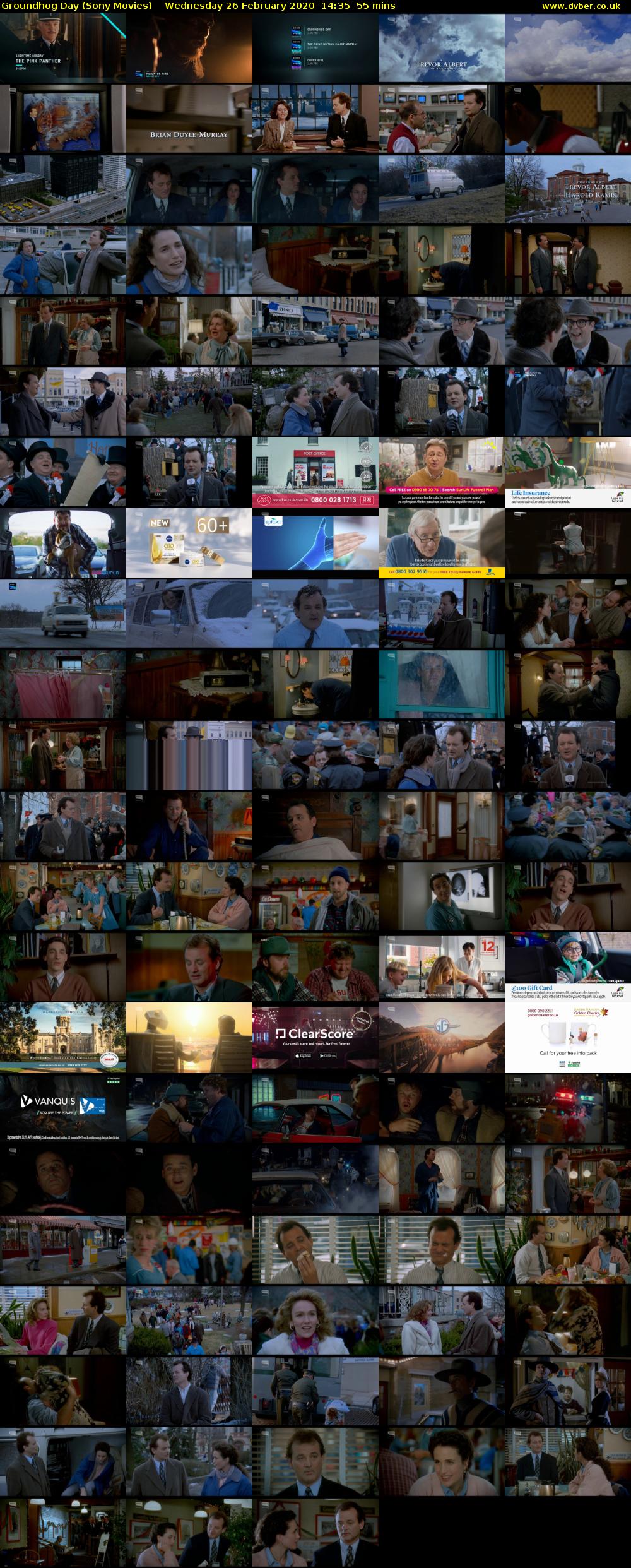 Groundhog Day (Sony Movies) Wednesday 26 February 2020 14:35 - 15:30