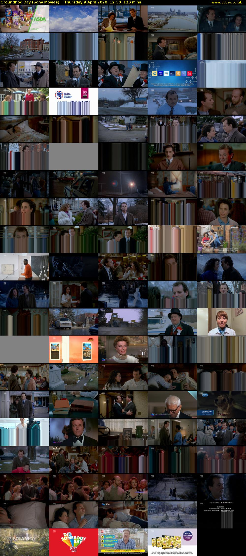 Groundhog Day (Sony Movies) Thursday 9 April 2020 12:30 - 14:30
