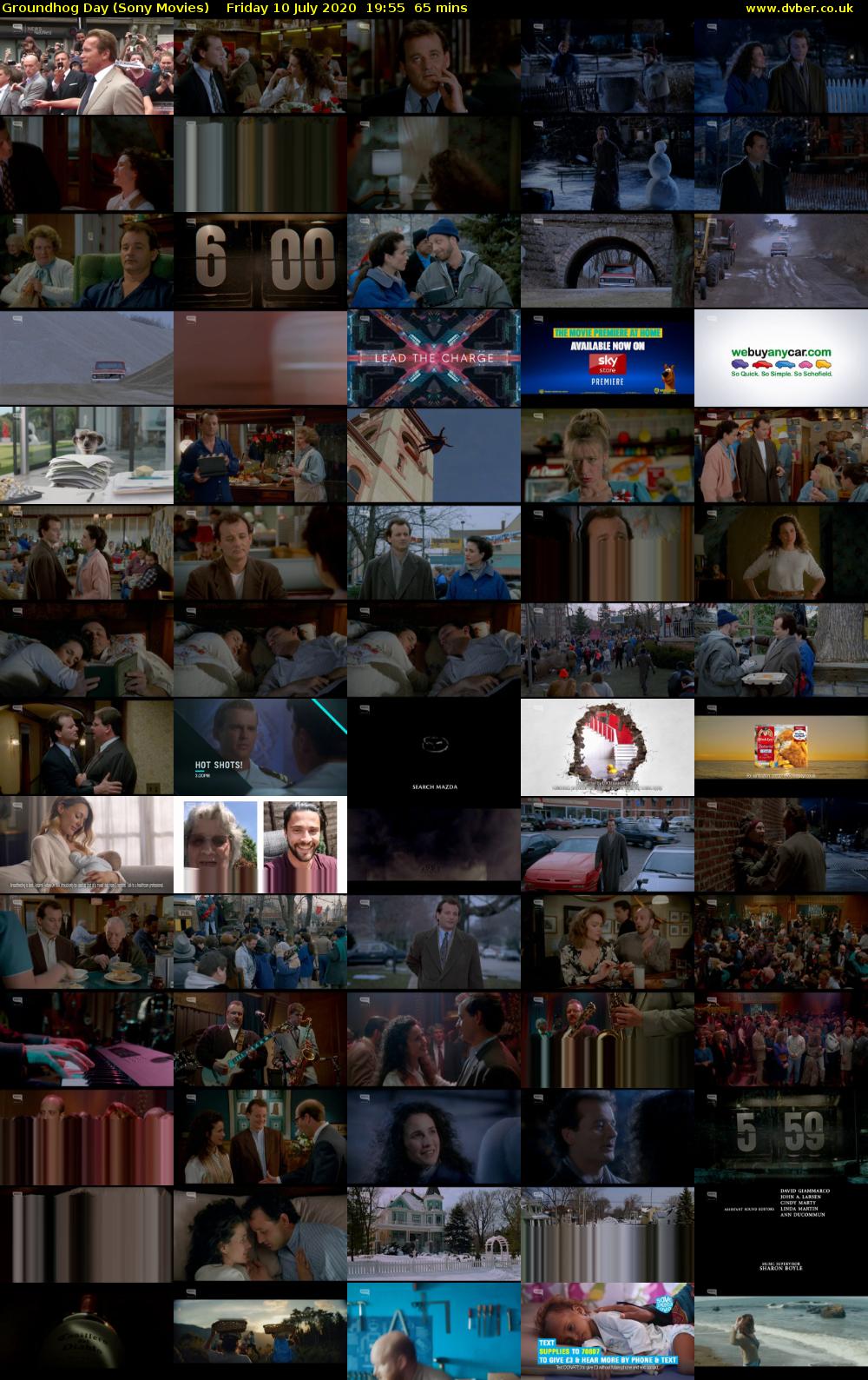 Groundhog Day (Sony Movies) Friday 10 July 2020 19:55 - 21:00