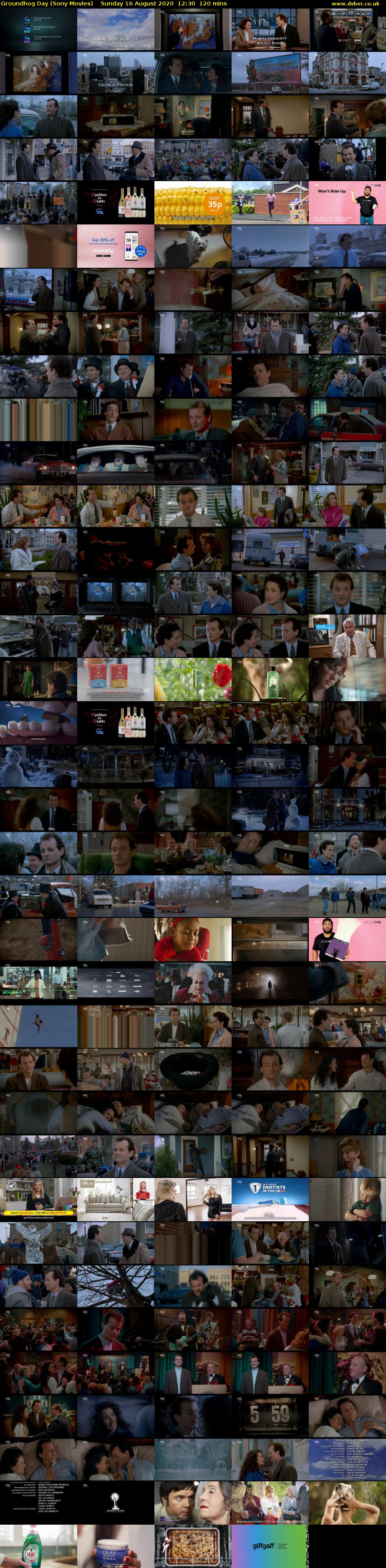 Groundhog Day (Sony Movies) Sunday 16 August 2020 12:30 - 14:30