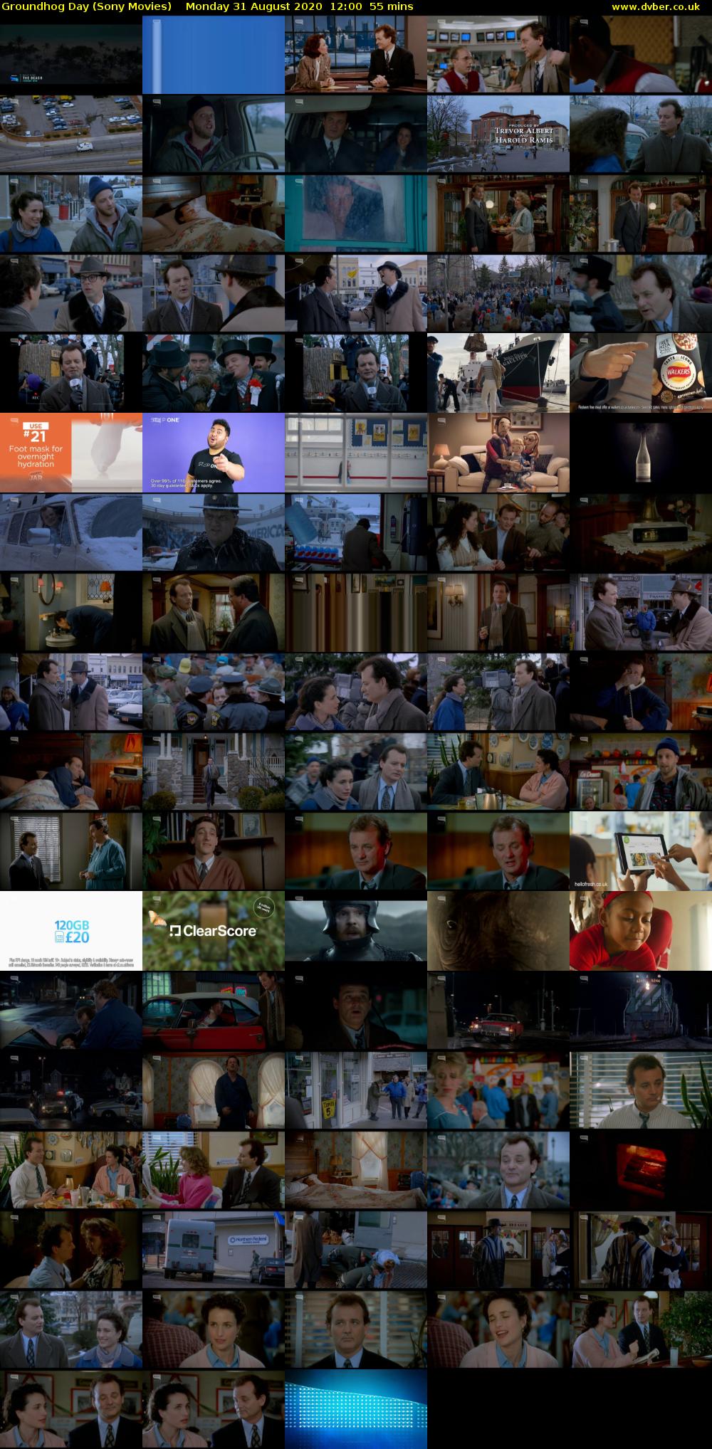 Groundhog Day (Sony Movies) Monday 31 August 2020 12:00 - 12:55