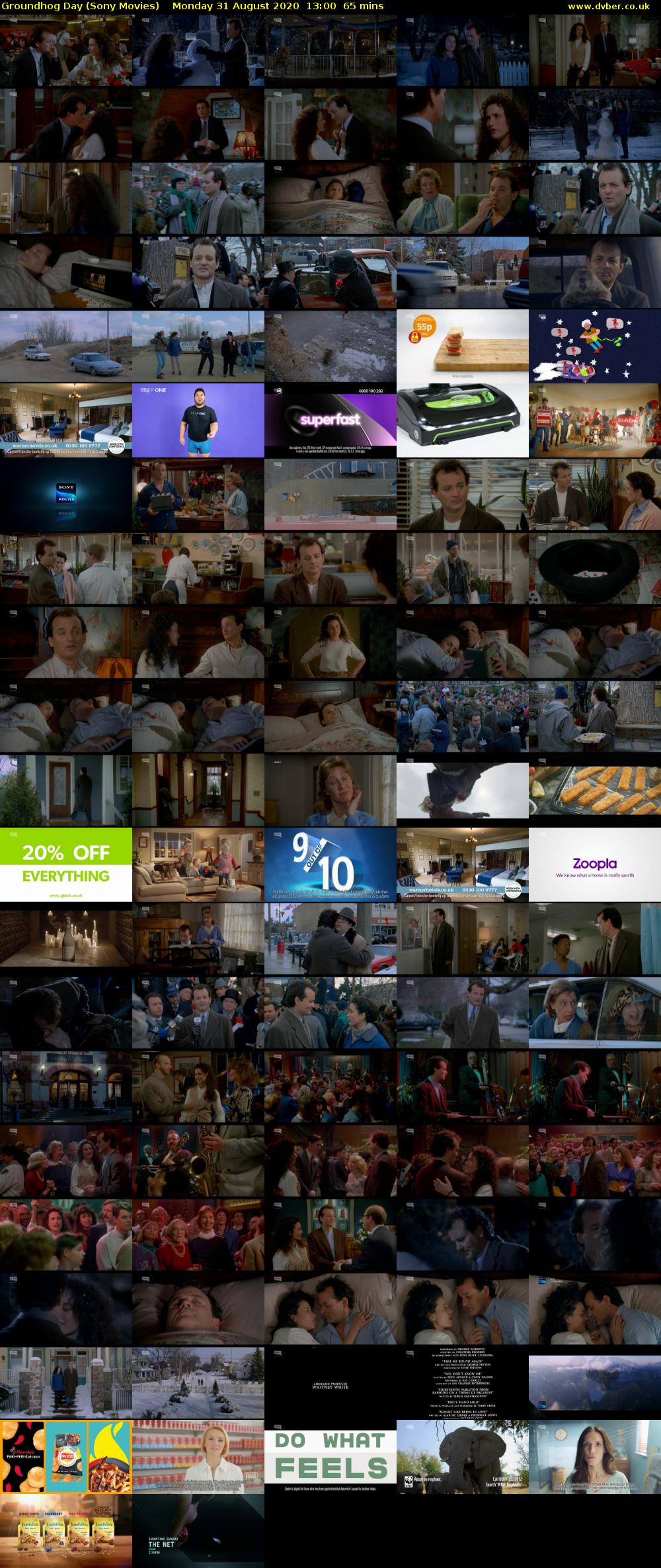 Groundhog Day (Sony Movies) Monday 31 August 2020 13:00 - 14:05