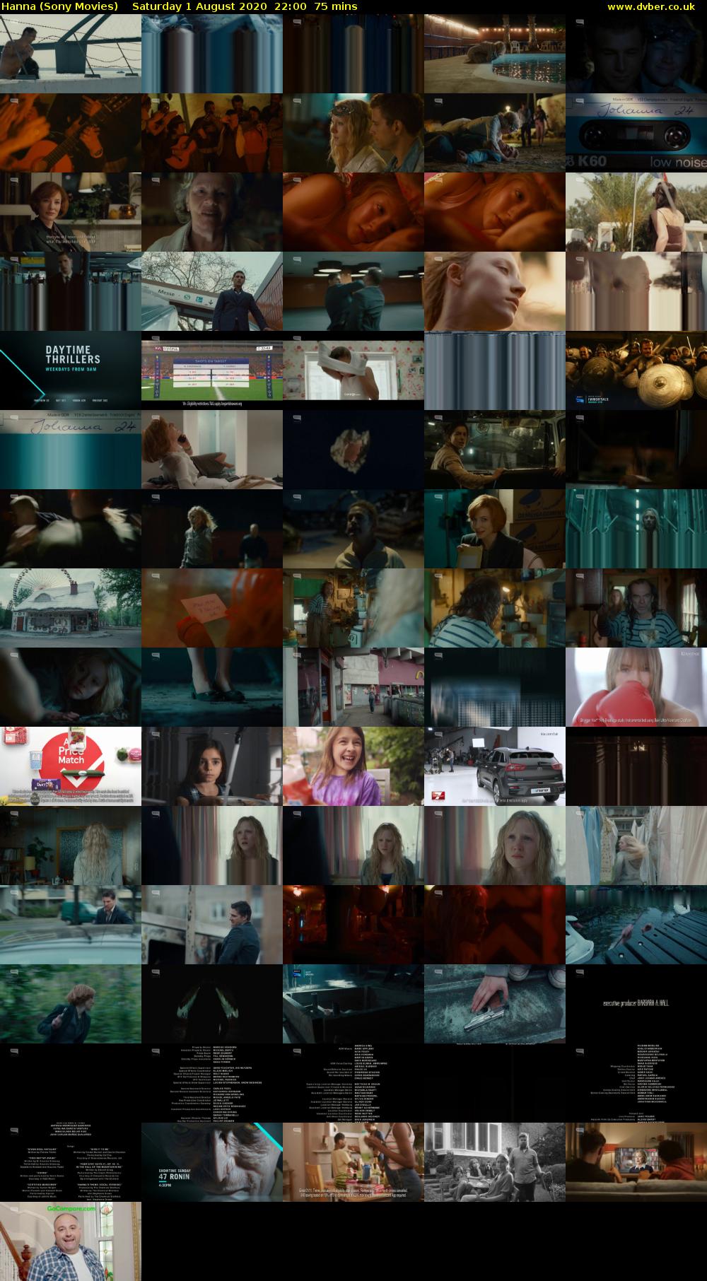 Hanna (Sony Movies) Saturday 1 August 2020 22:00 - 23:15