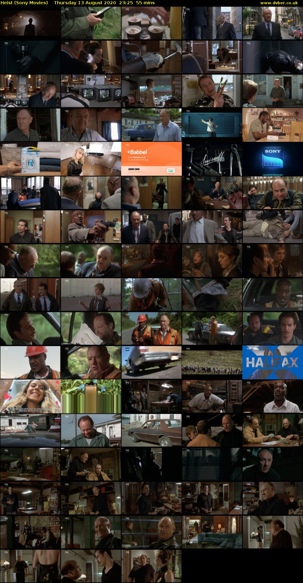 Heist (Sony Movies) Thursday 13 August 2020 23:25 - 00:20