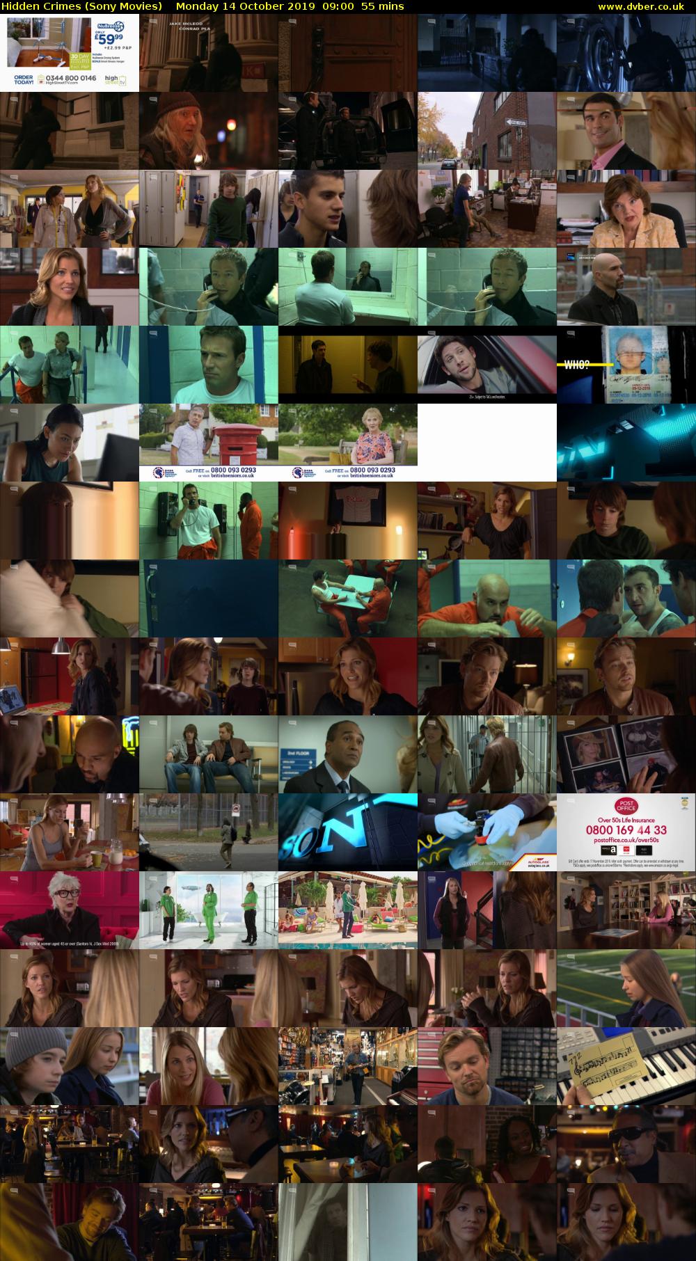 Hidden Crimes (Sony Movies) Monday 14 October 2019 09:00 - 09:55