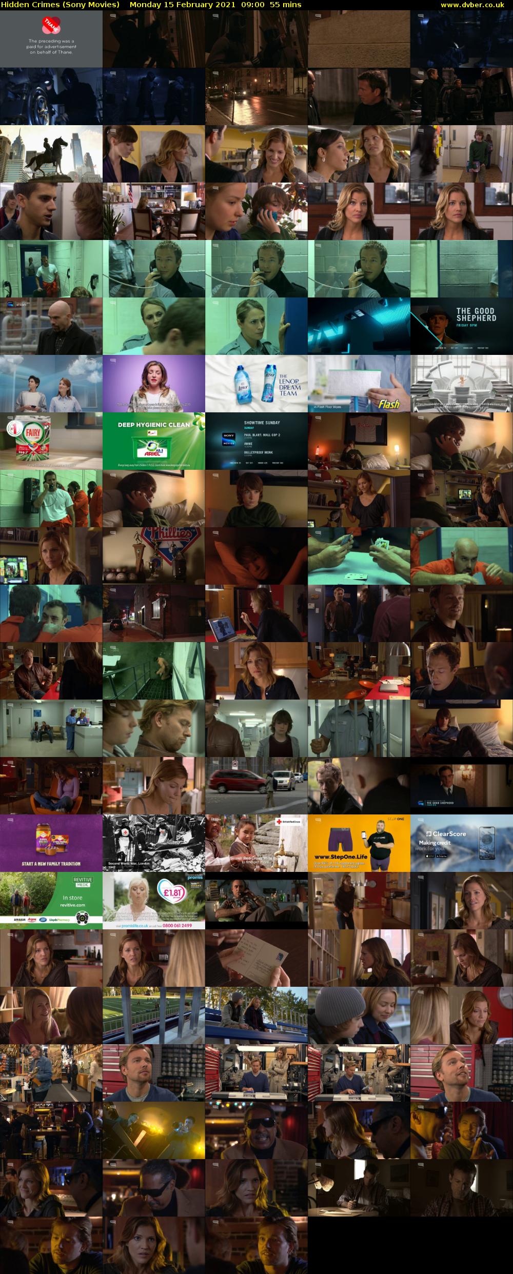 Hidden Crimes (Sony Movies) Monday 15 February 2021 09:00 - 09:55