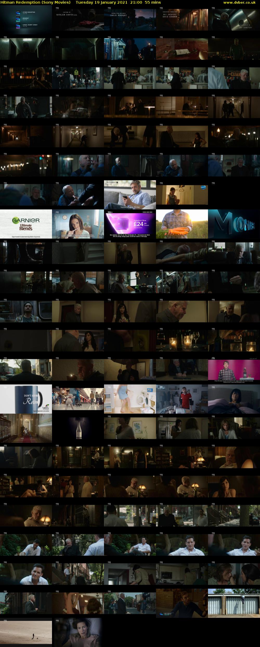 Hitman Redemption (Sony Movies) Tuesday 19 January 2021 21:00 - 21:55